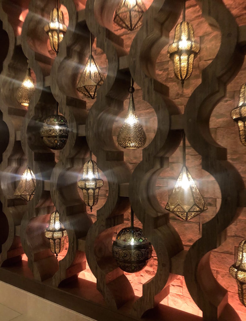 hanging lantern entryway lighting at Disney's Coronado Springs: Gran Destino Tower