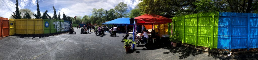 the special event section of Sesame Street Forest of Fun, located behind the colorful fences