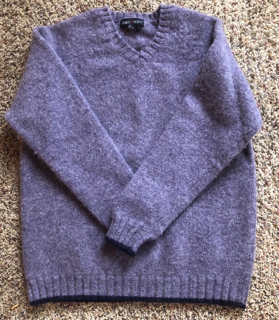 a wool sweater