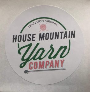 a sticker displaying the House Mountain Yarn Co logo