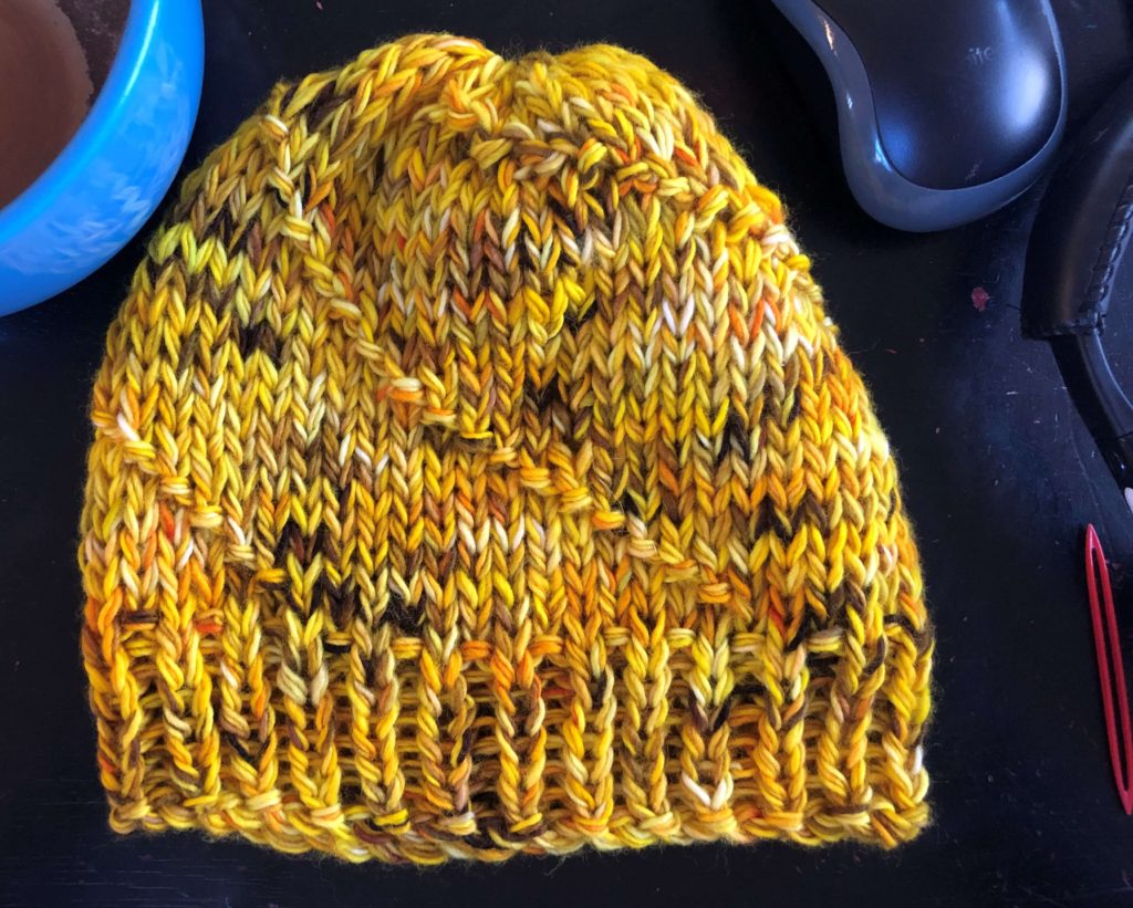 Easy Slip Stitch Hat Knitting Pattern For Variegated Yarn