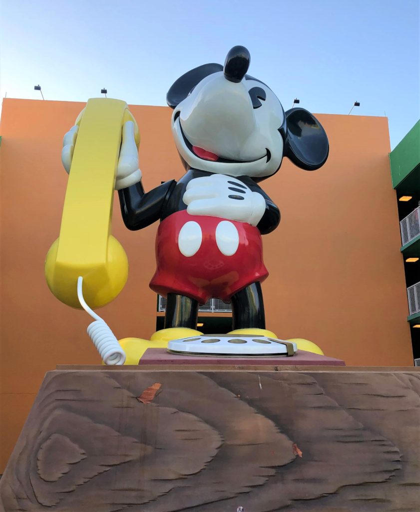 a 40-foot Mickey Mouse rotary phone replica