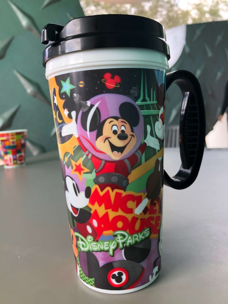 a close-up of the Disney Parks reusable mug for 2021