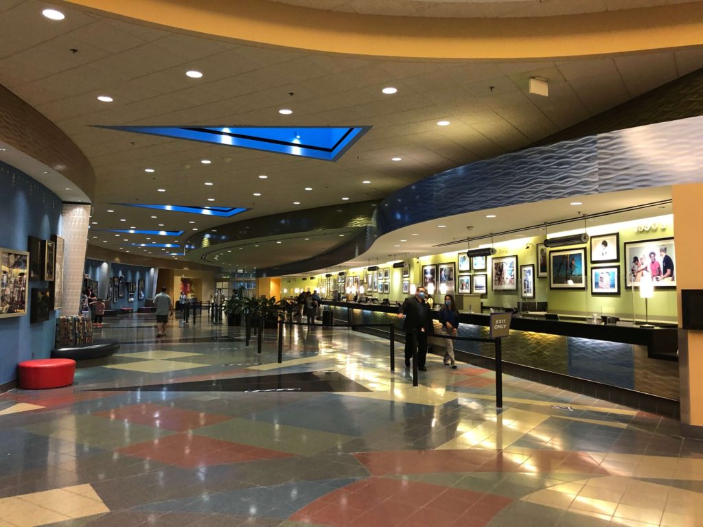 the lobby of Pop Century Resort in Classic Hall