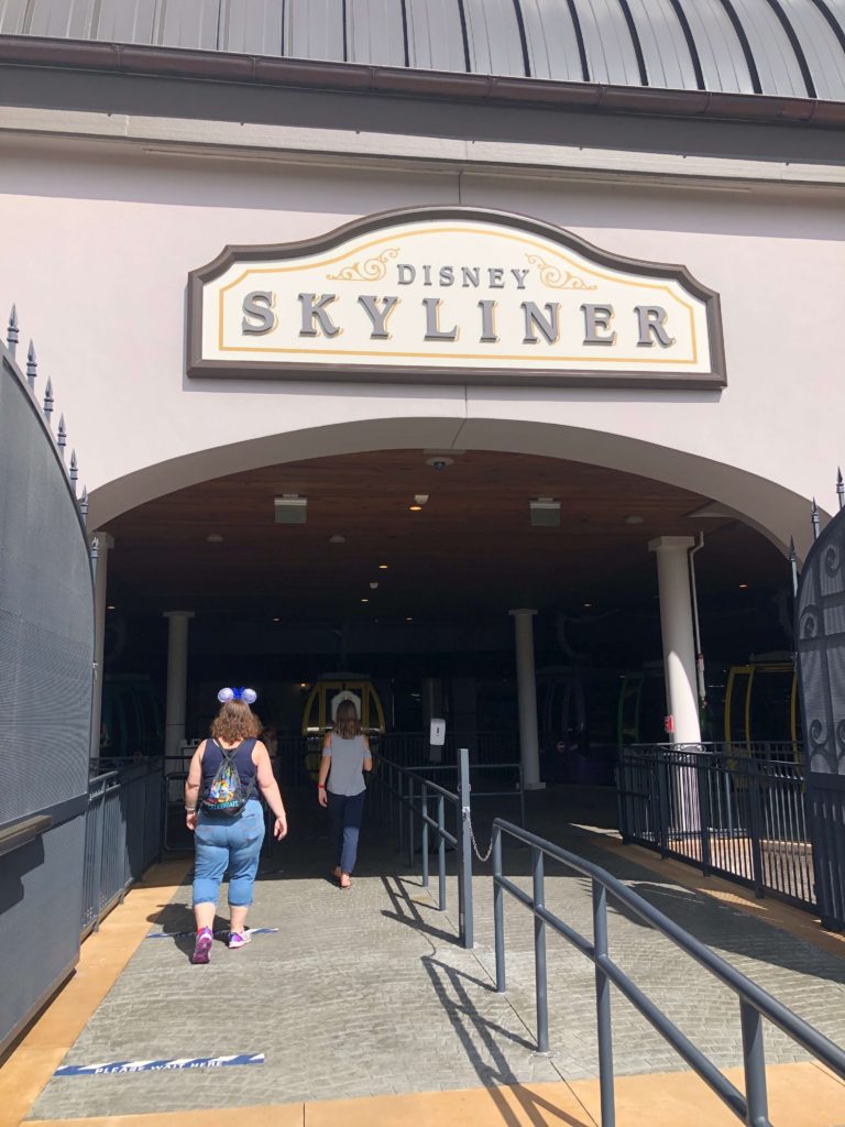 the entrance to the Skyliner station at the Riviera Resort