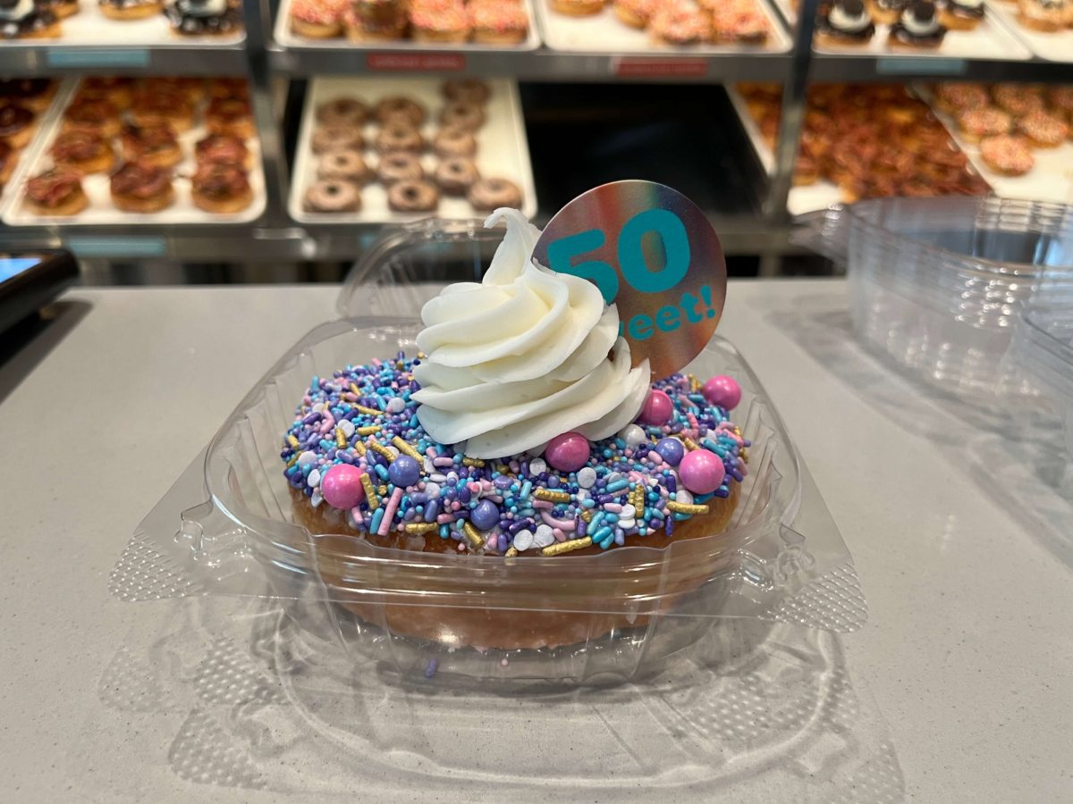 The 50th Anniversary Celebration Donut at Everglazed Donuts & Cold Brew at Disney Springs