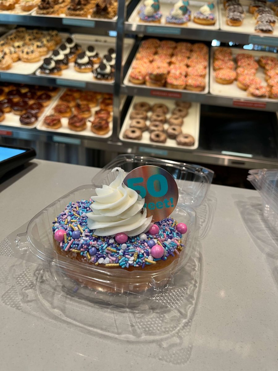 The 50th Anniversary Celebration Donut at Everglazed Donuts & Cold Brew at Disney Springs