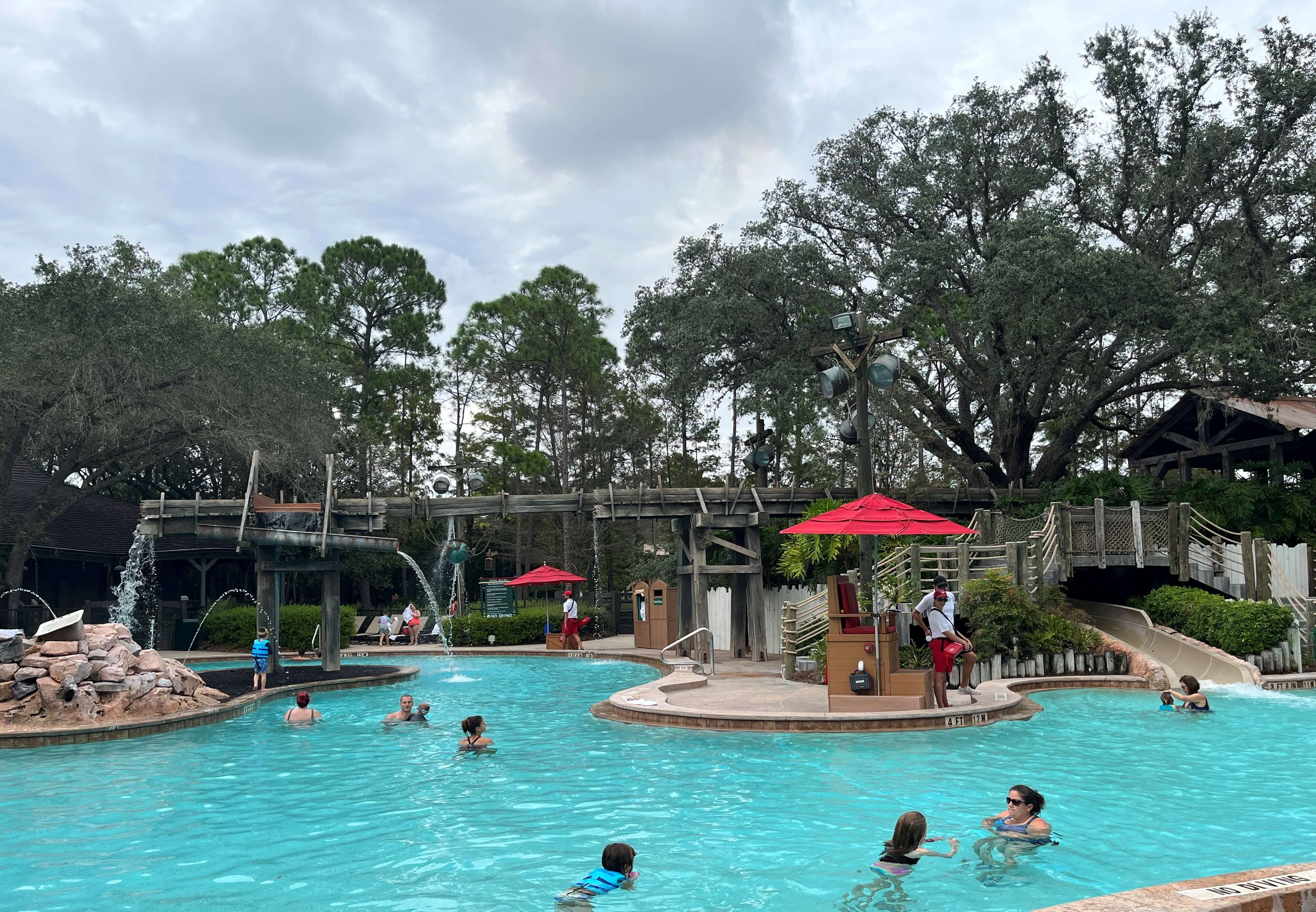 Ol' Man Island, the fishing hole-themed swimming pool at Port Orleans Riverside Resort