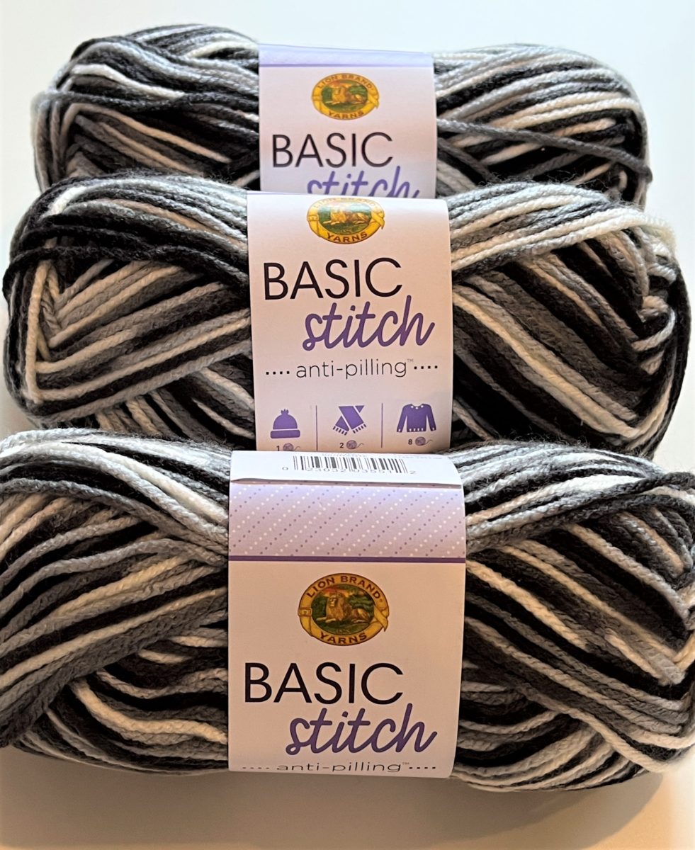 Lion Brand Yarn Basic Stitch Anti Pilling Gray Medium Acrylic Gray Yarn 3  Pack