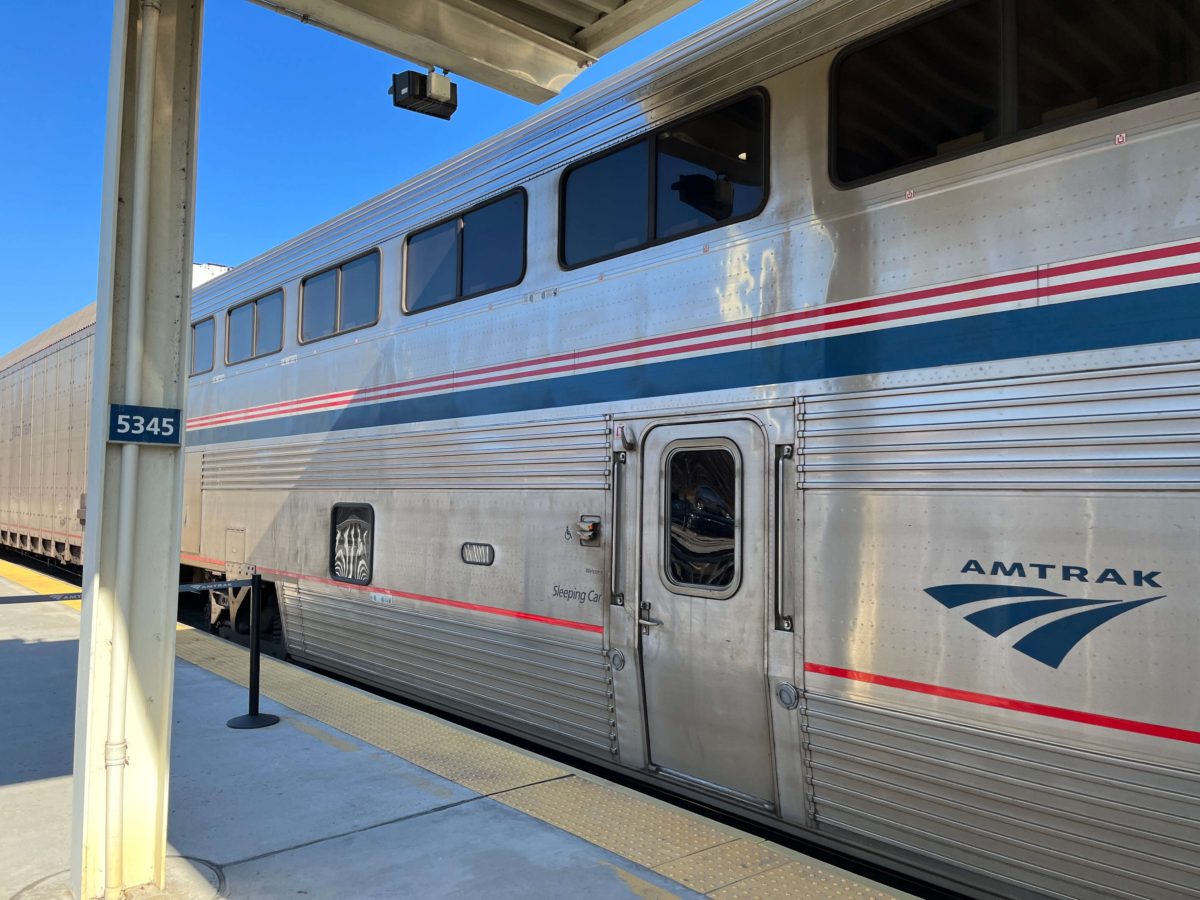 Amtrak's Auto Train stopped at the station