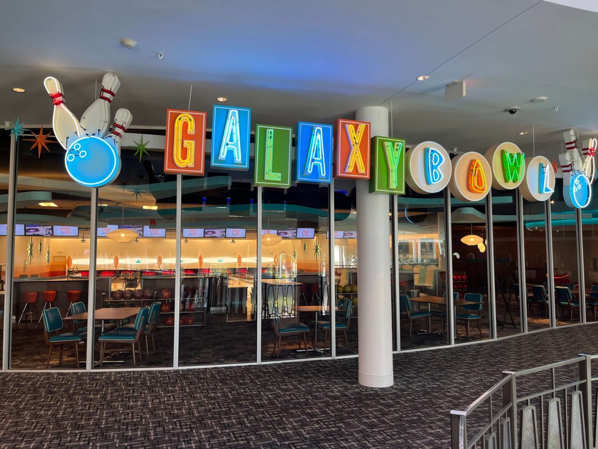 Galaxy Bowl bowling alley at Universal's Cabana Bay Beach Resort