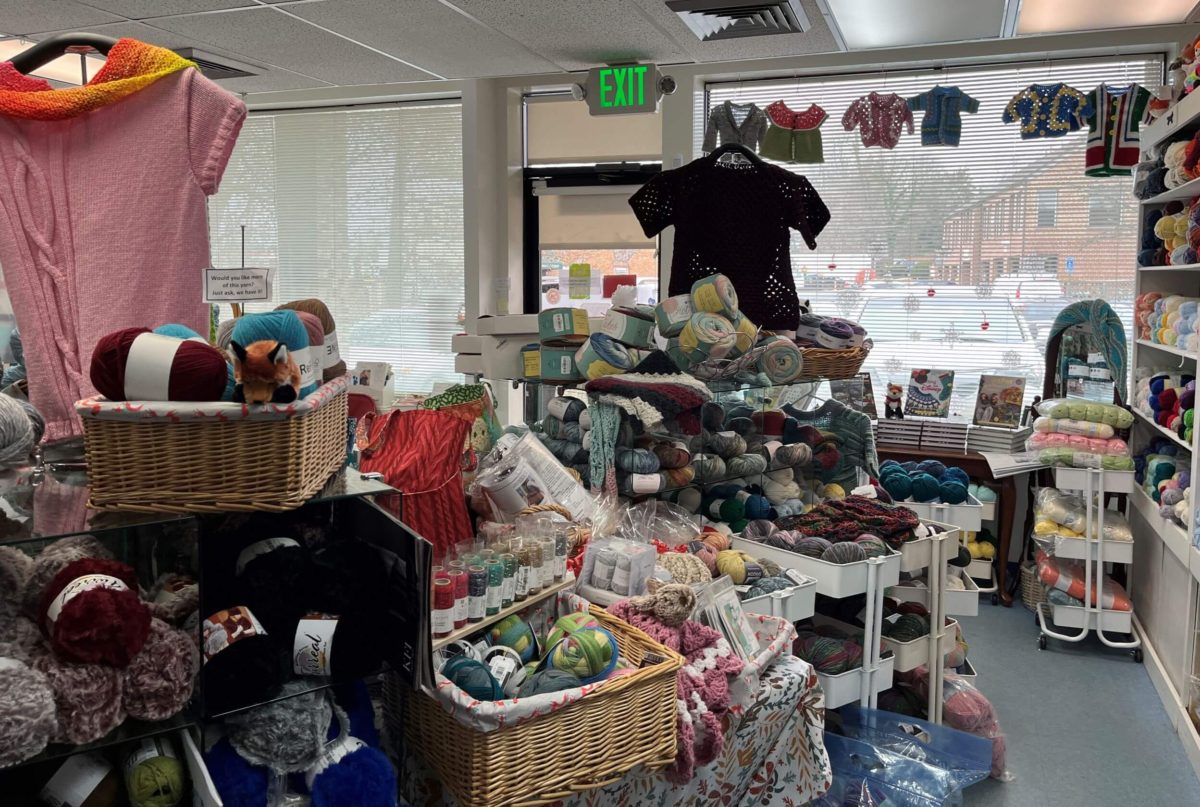 inside Red Fox Yarns, local yarn shop in Vienna, Virginia