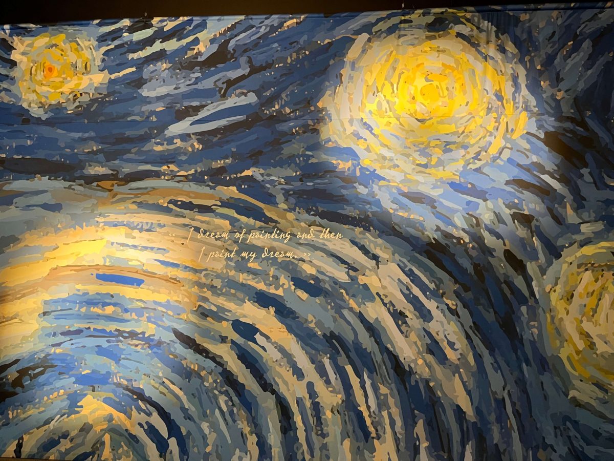 a starry night interpretation at the Van Gogh Experience DC