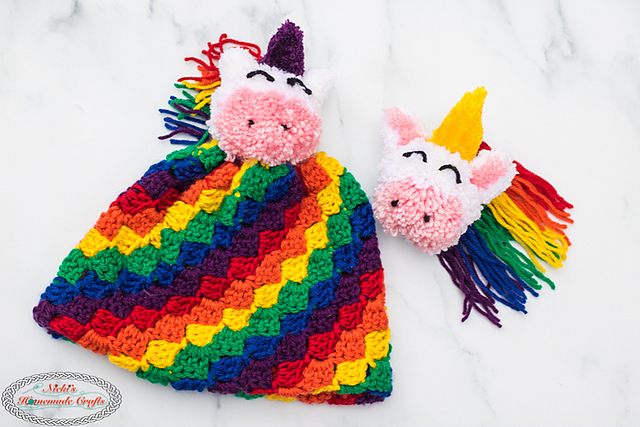 rainbow crochet St. Patrick's Day hat