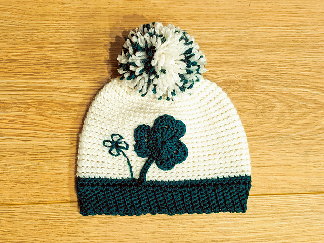 shamrock crochet St. Patrick's Day hat