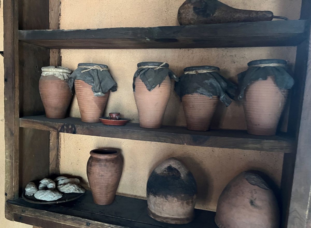 clay pots of preserved food at Jamestown Settlement