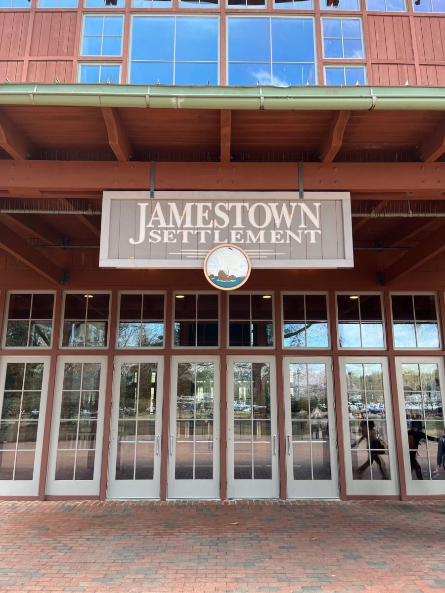 entrance to Jamestown Settlement building