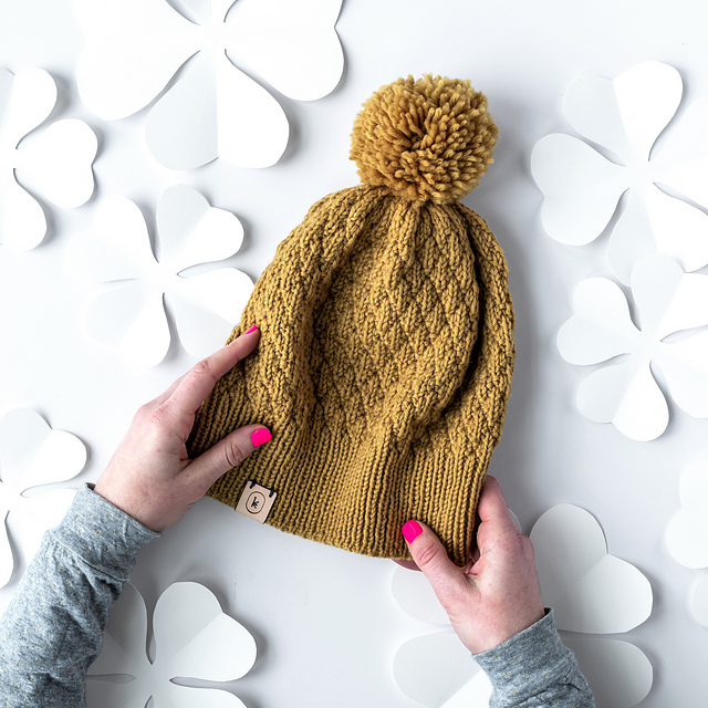 pot of gold knit St. Patrick's Day hat