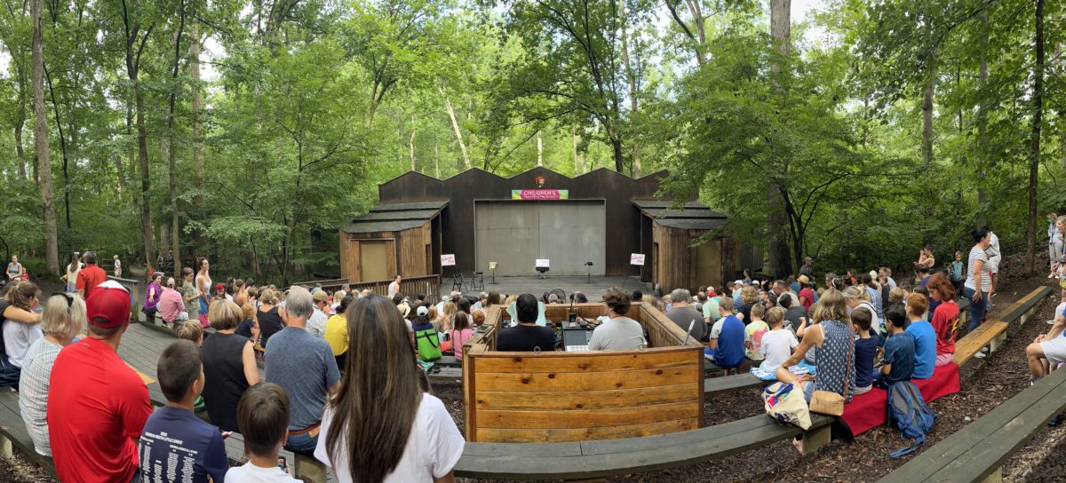 the stage at the Children's Theatre in the Woods at Wolf Trap in Vienna, Virginia