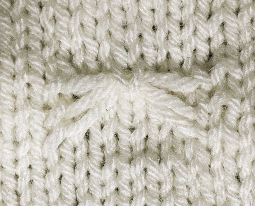 a closeup view of Butterfly Stitch